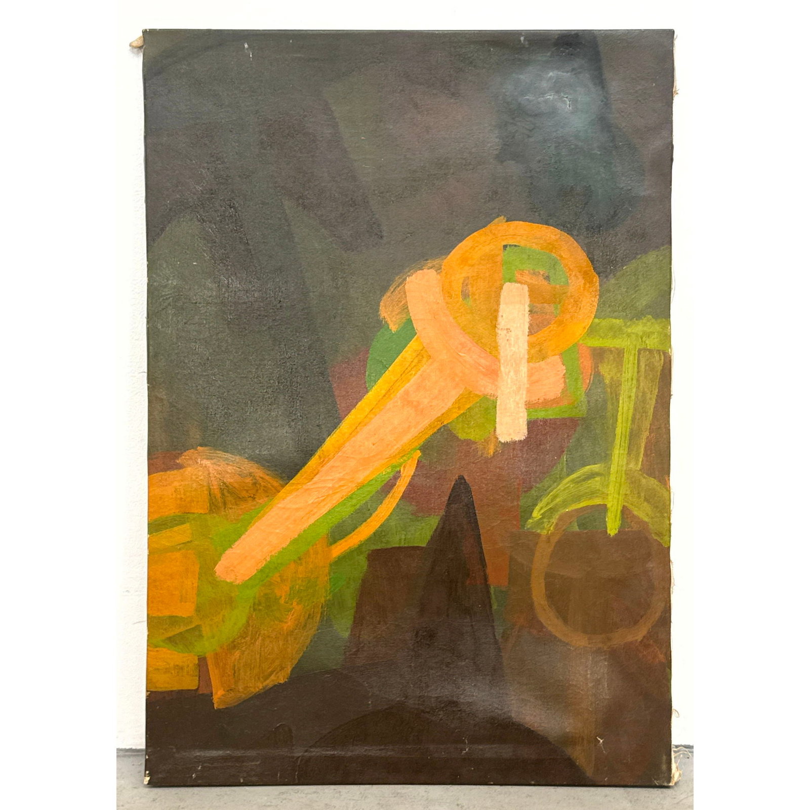 Large abstract paintings on loose canvas by Harold Mesibov (1950s) (1 of 9)