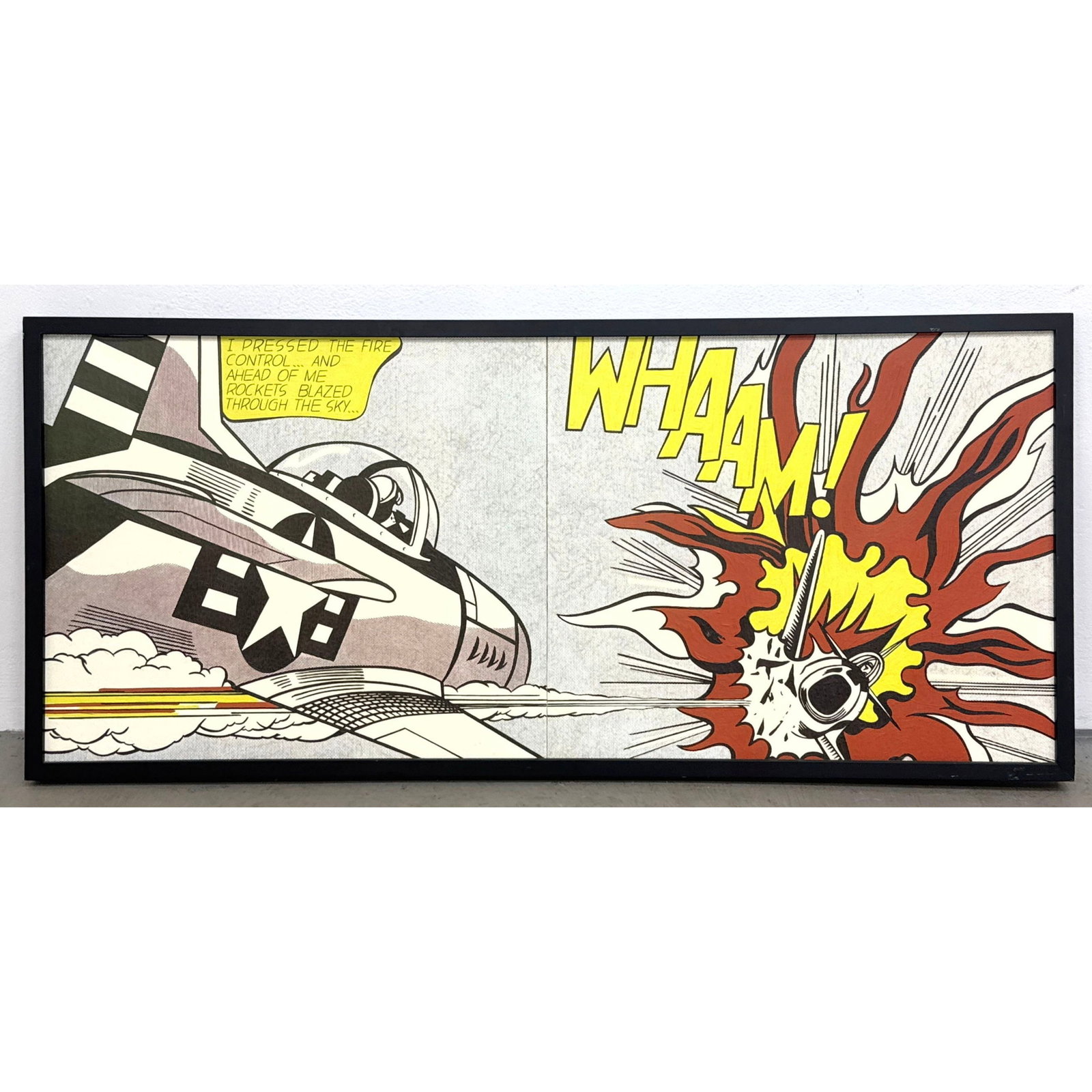 Large Framed Roy Lichtenstein Whaam Diptych Print After Original Tate Painting (1 of 10)