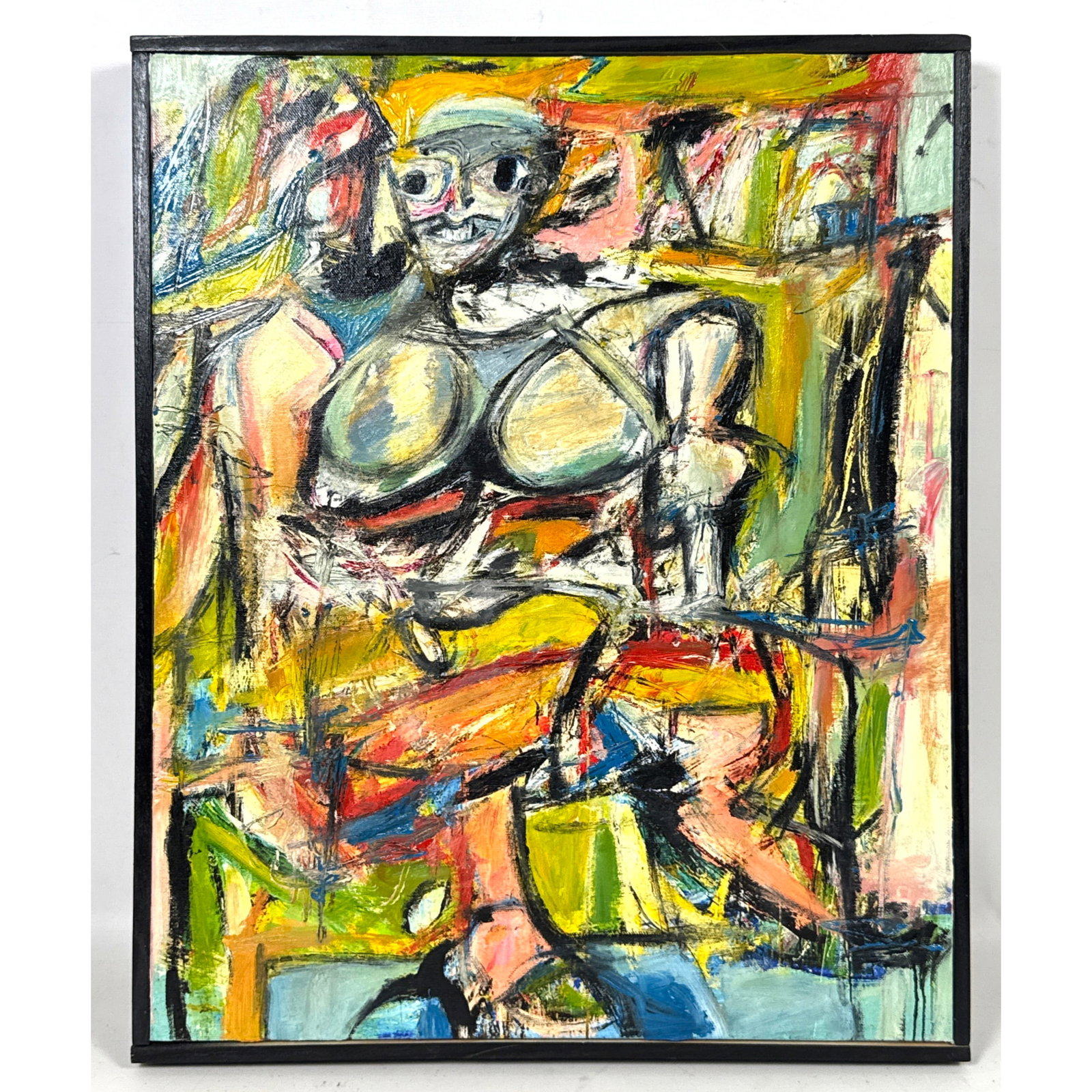 Style of Willem de Kooning Woman Series Abstract Expressionist Painting on Canvas.: Style of Willem de Kooning Woman Series Abstract Expressionist Painting on Canvas. Dimensions: Height: 21 inches, Width: 17 inches. --- US Packing and Shipping charge: In house shipping available. Wil