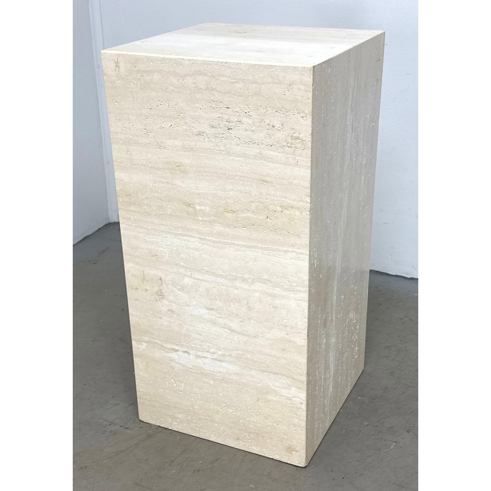 Kreiss Travertine Stone Pedestal Plinth Pedestal with Mitered Corners and Hollow Core. Made in Mexic (1 of 11)