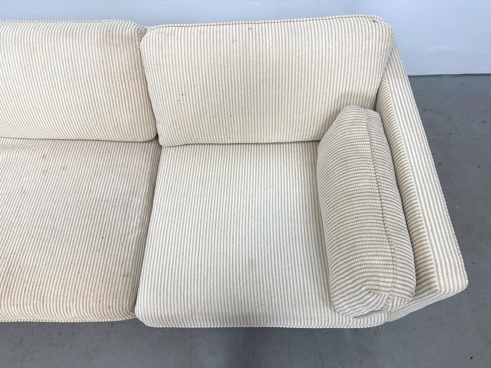 Milo Baughman Style Chrome Base Sofa Couch. - 5