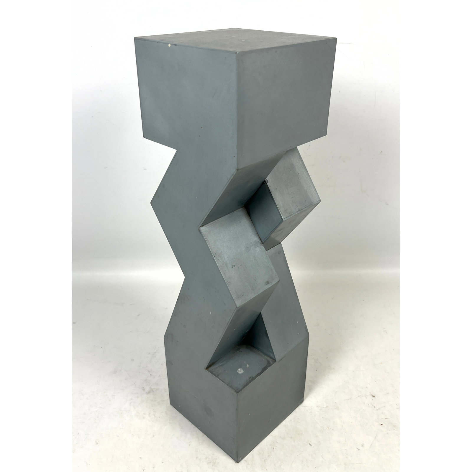 Gerald DiGiusto geometric abstraction caryatids sculpture caryatid 5 zinc maquette 1976 unsigned geo (1 of 9)