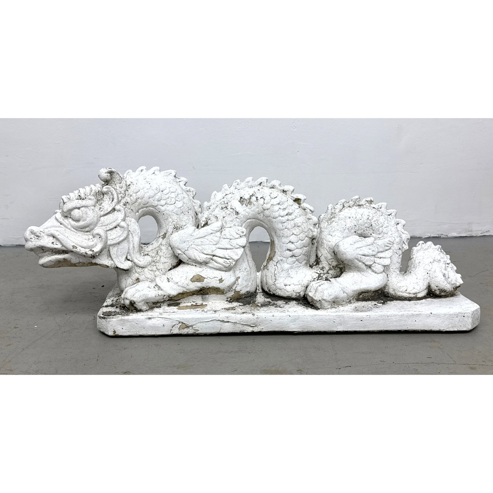 Large Cast Stone Asian Style Dragon Sculpture. (1 of 10)
