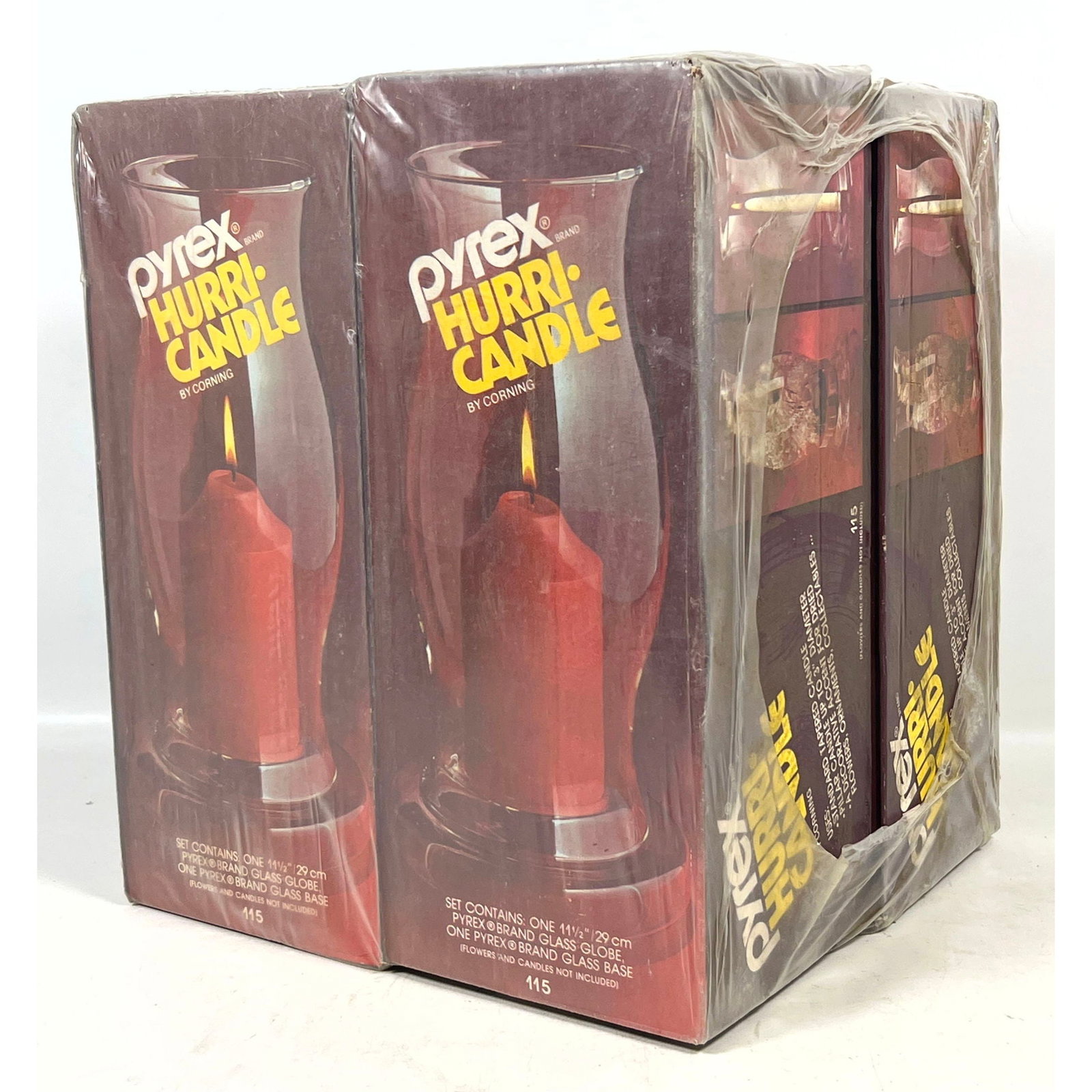 4 New Old Stock Pyrex Hurri-Candle #115 glass hurricane lamps. By Corning in original unopened packa (1 of 9)