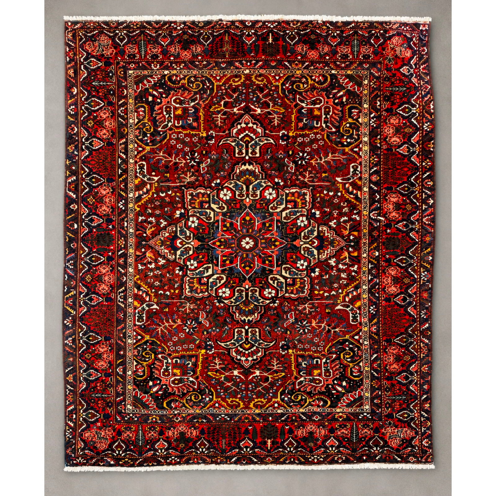 11'7 X 13'7 Hand-knotted Northwest Persian Heriz style Wool Rug Carpet with large Geometric Medallio (1 of 12)
