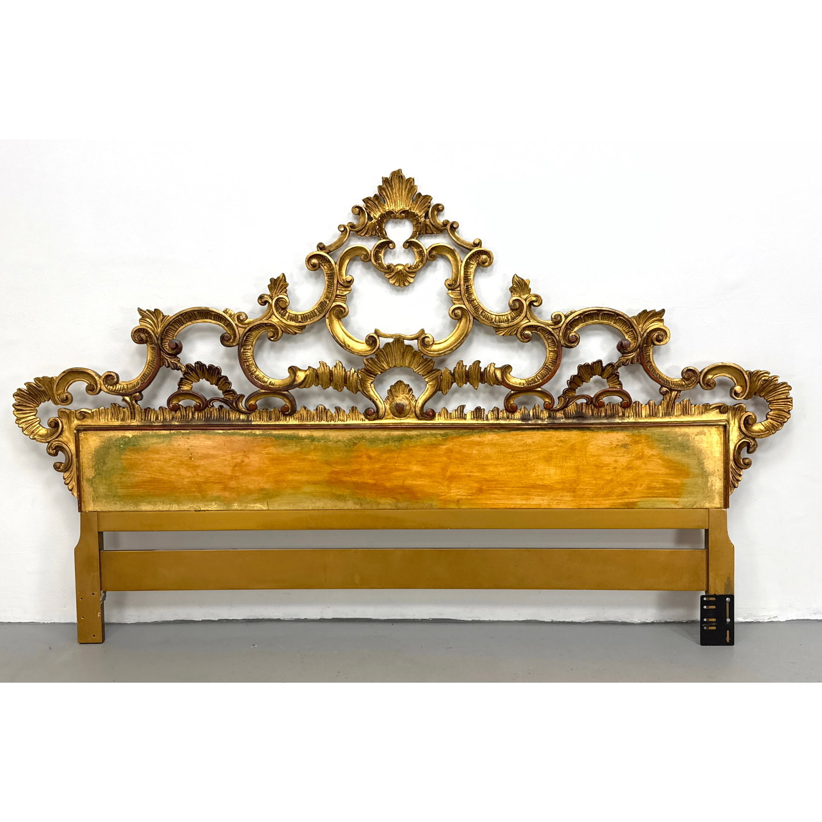 Italian Rococo Style Giltwood King Headboard. 20th Century. (1 of 17)