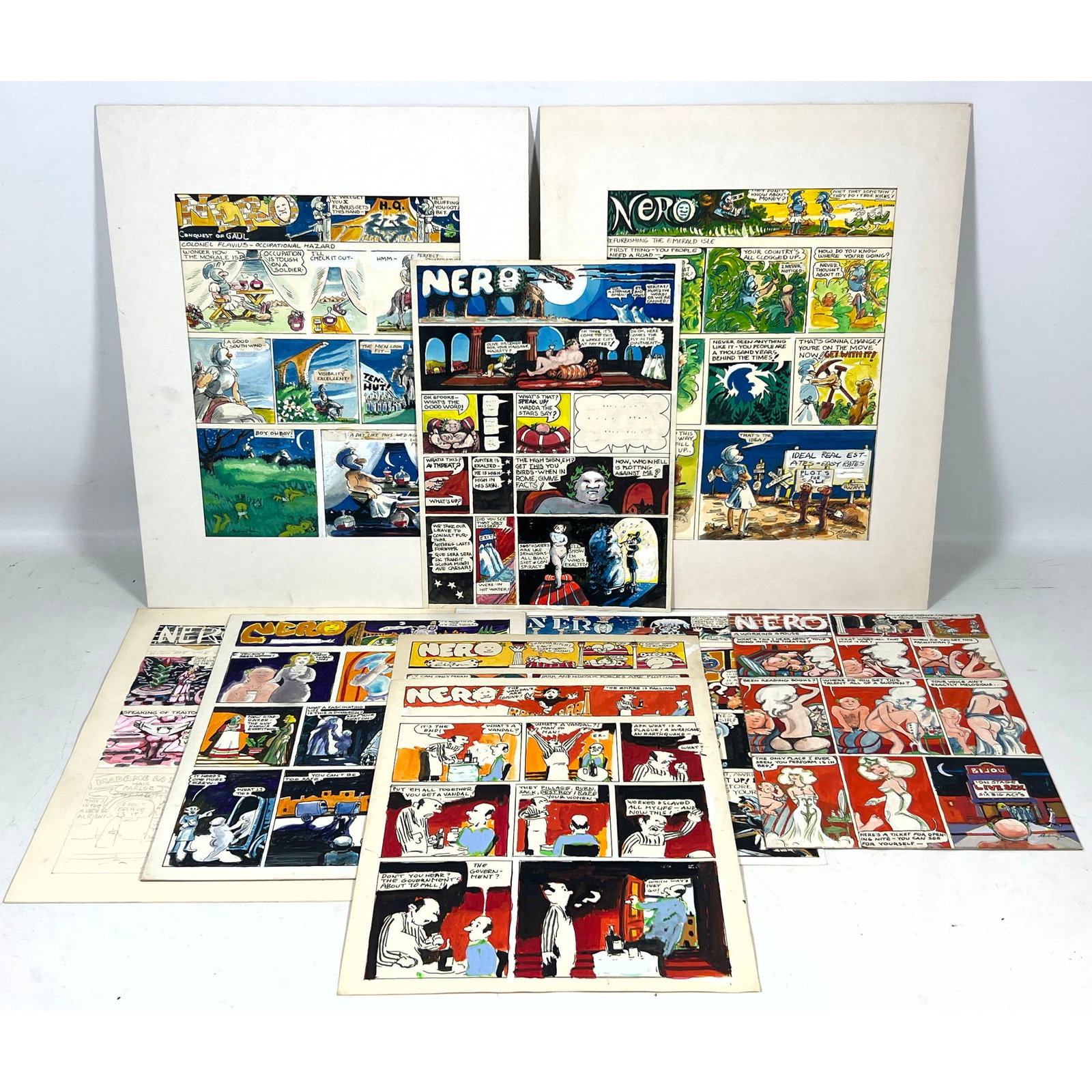 9pcs Original Norman Rubington Risque Nero Comic Art Group on Illustration Board (1 of 16)