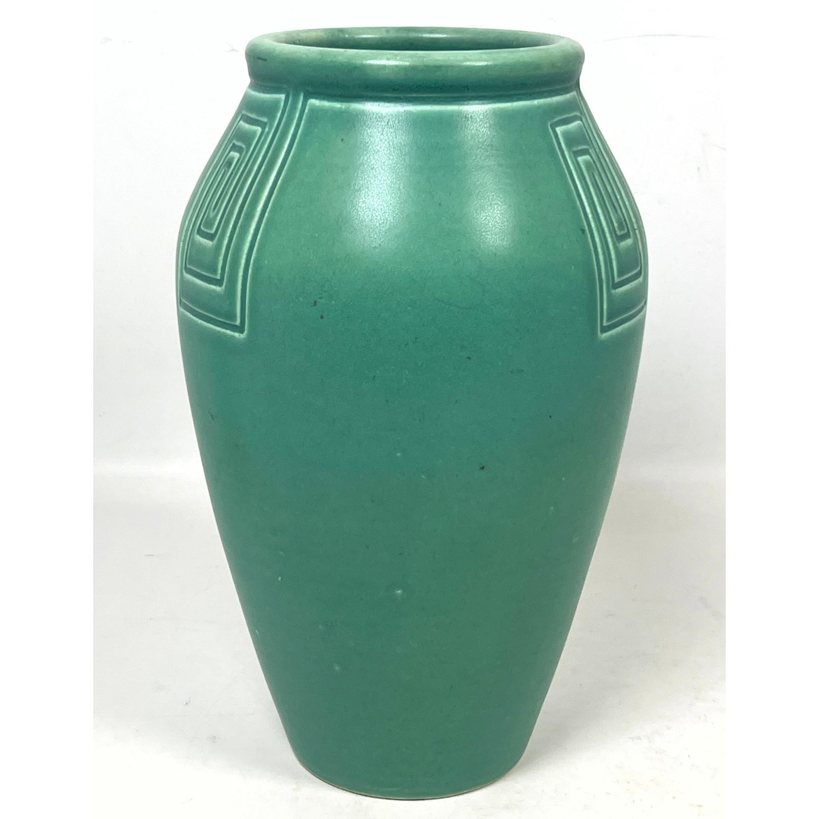 Rookwood Pottery Matte Green Vase with relief molded design. Shape 4BZ dated 1902. (1 of 11)