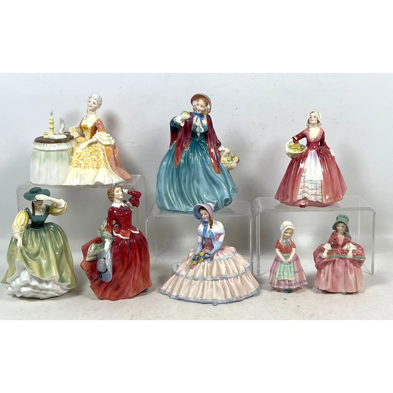 8pc Royal Doulton Bone China Figurine Group Featuring Meditation Janet Daydreams Lady Charmian Blith (1 of 18)