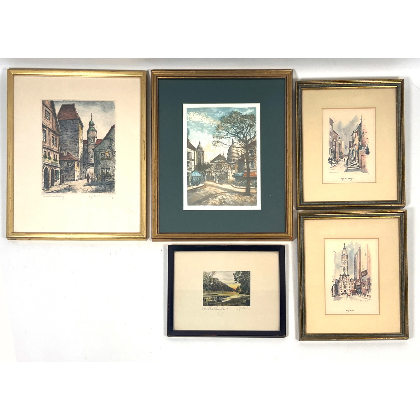 5pc Assortment of Framed Artworks including Howard N. Watson and Others (1 of 17)