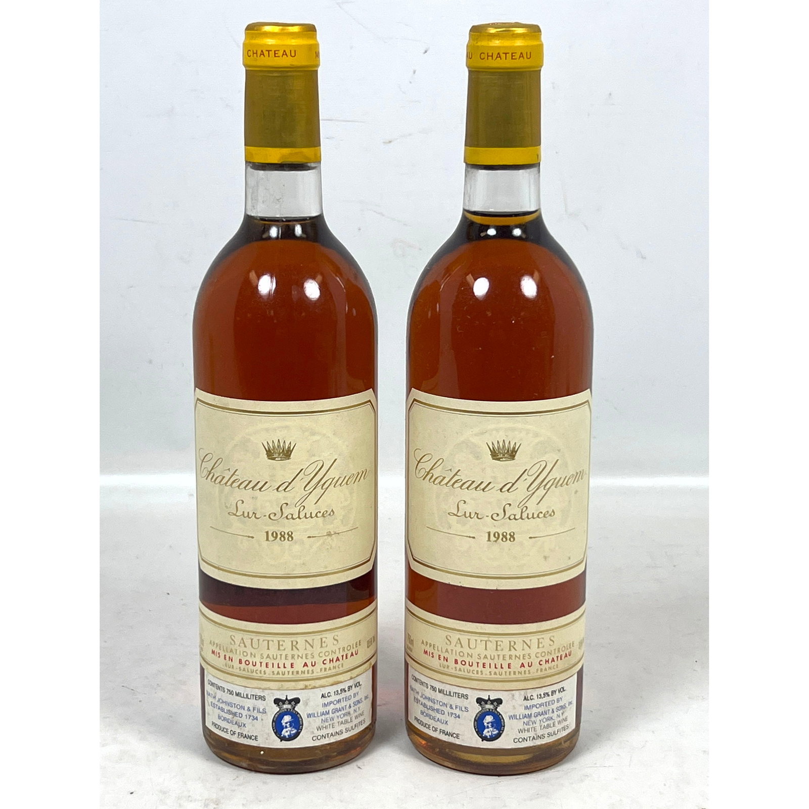 2pc 1988 Chateau d'Yquem Sauternes Lur-Saluces 750ml French White Dessert Wine (1 of 11)