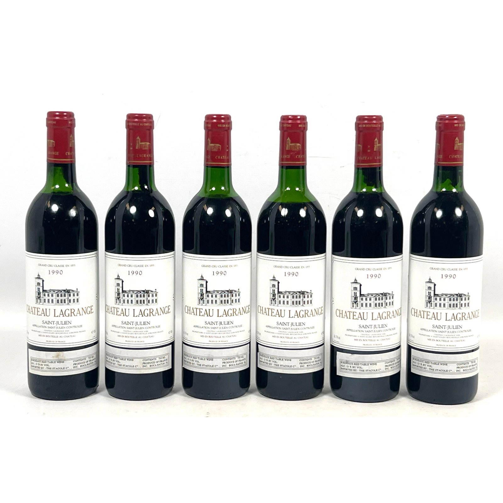 6pc 1990 Chateau Lagrange Saint-Julien Grand Cru Classe 750 ml Red Bordeaux Wine (1 of 11)
