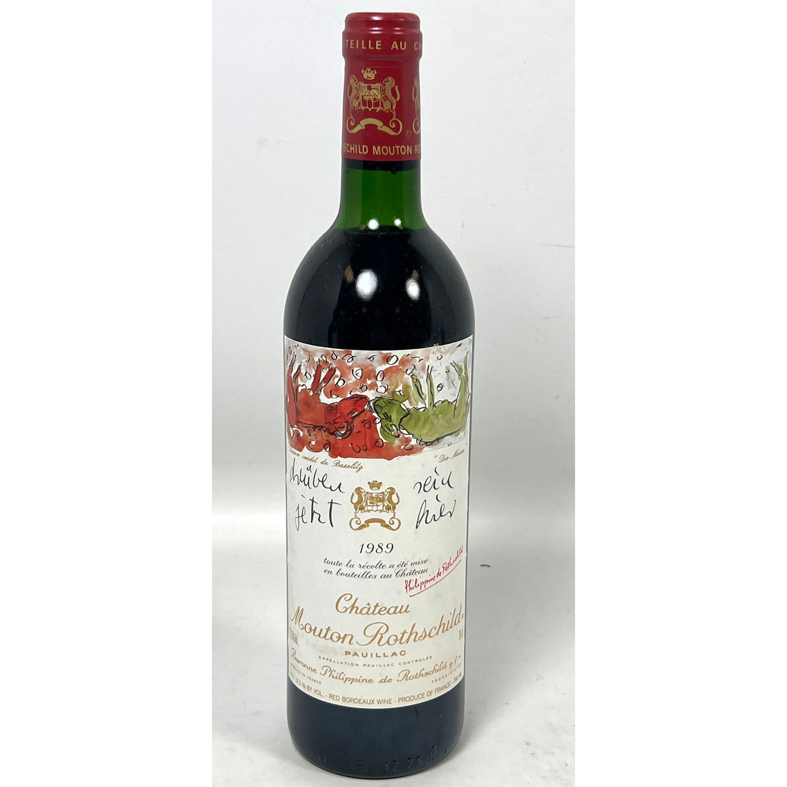 1989 Chateau Mouton Rothschild Pauillac Premier Cru Bordeaux Wine 1 Bottle 750ml Product of France (1 of 6)