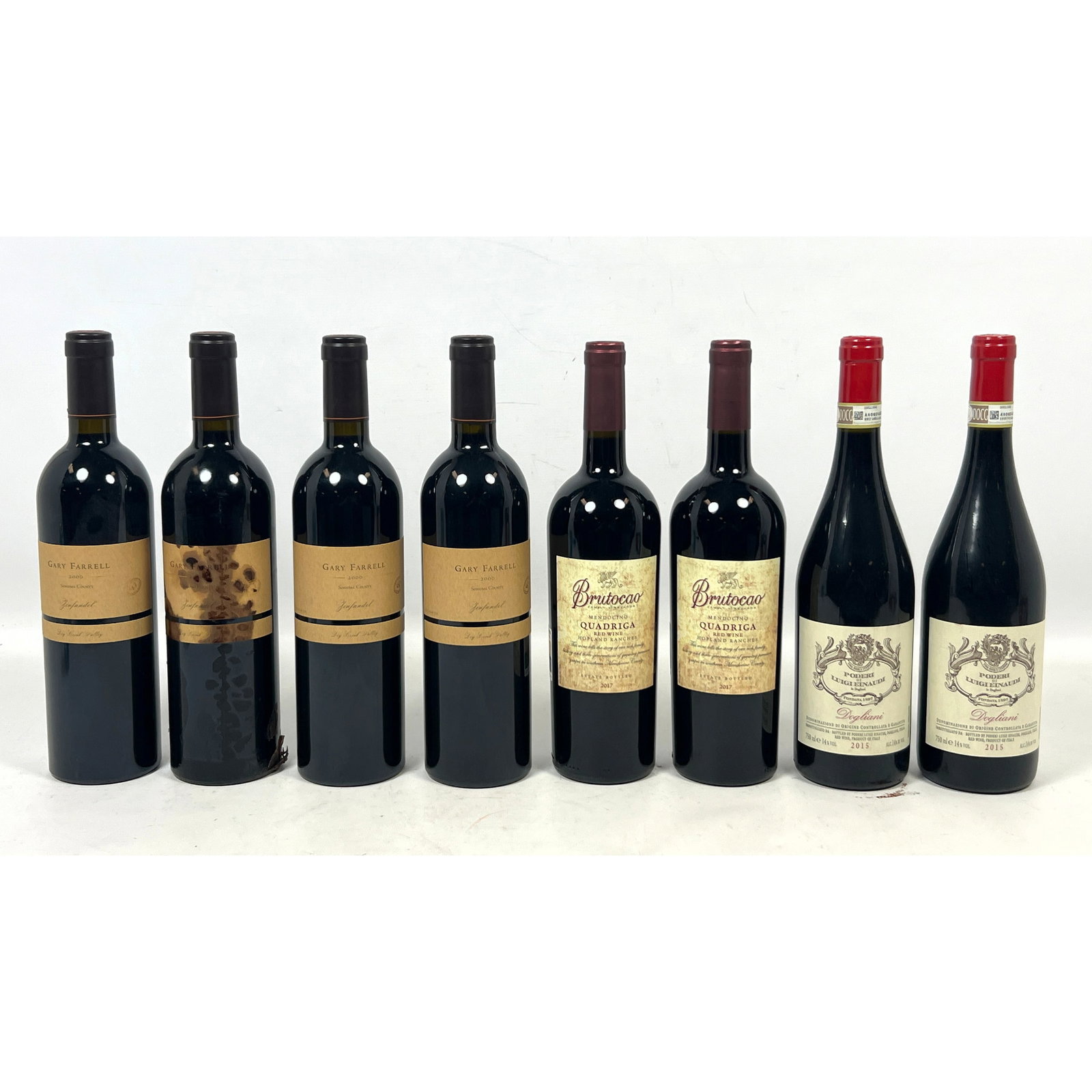 8pcs assorted red wine from California and Italy. The collection includes four bottles of Gary Farre (1 of 19)