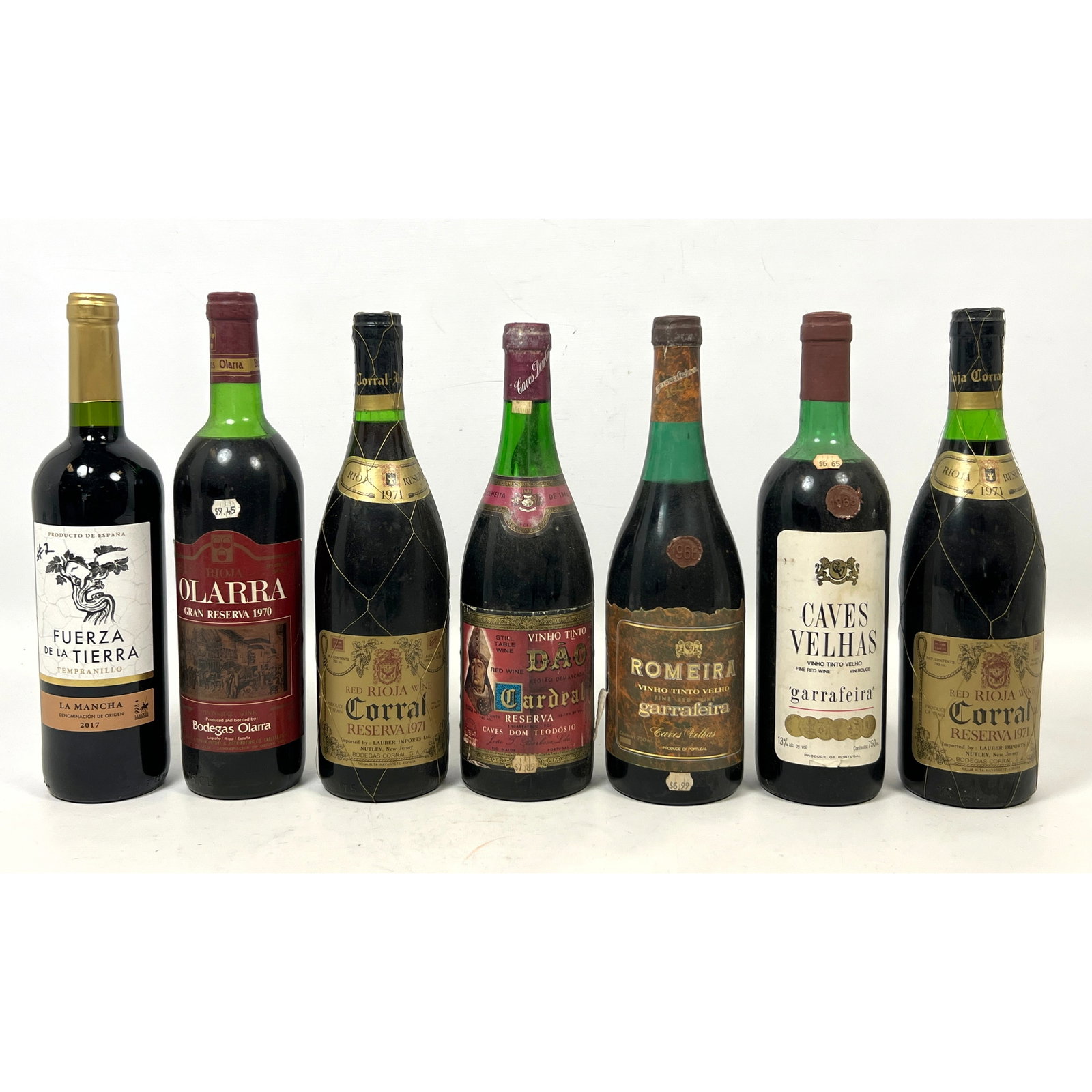 7pcs red wines featuring various vintages from major Iberian wine regions. The collection includes a (1 of 17)