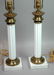 Pr Glass Fluted Column Table Lamps. PAUL HANSON.