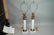 Pr Glass Fluted Column Table Lamps. PAUL HANSON. - 2