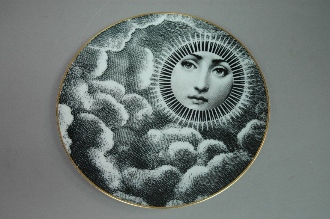 PIERO FORNASETTI for ROSENTHAL Sun Plate. Marked.: PIERO FORNASETTI for ROSENTHAL Sun Plate. Marked. -- Dimensions: H: 9.25 inches: W: 9.25 inches --- US Shipping charge: $14