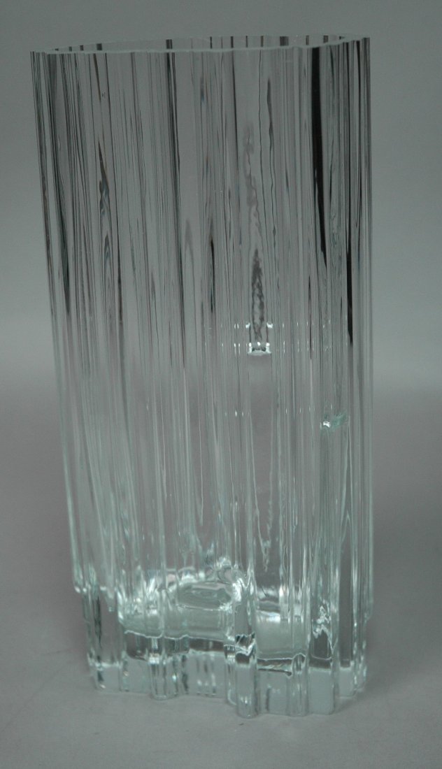 Tall Glass TAPIO WIRKKALA Alpina Vase. Signed & n: Tall Glass TAPIO WIRKKALA Alpina Vase. Signed & numbered. Finland.-- Dimensions: H: 11.5 inches: W: 5.5 inches: D: 3 inches --- US Shipping charge: $28