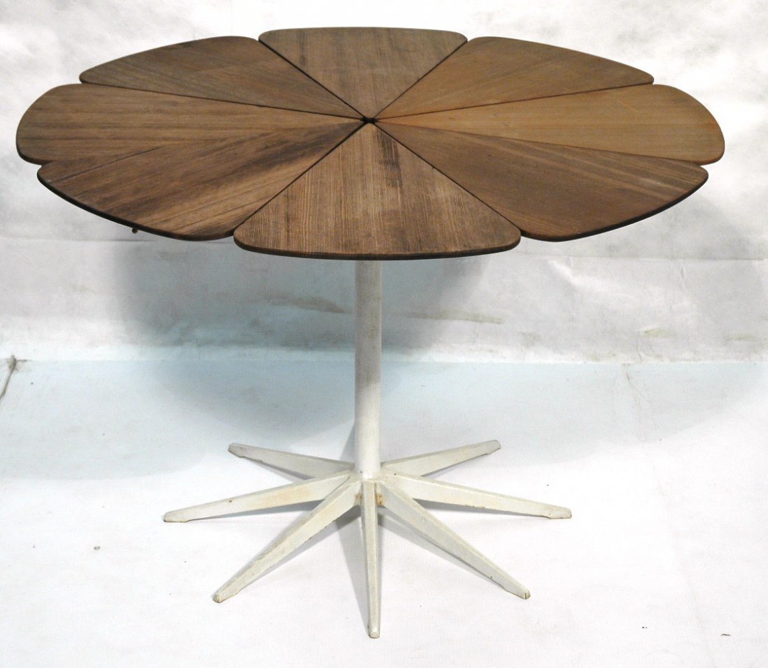 Richard Schultz Knoll Petal Dining Table. Redwoo: Richard Schultz Knoll Petal Dining Table. Redwood top. -- Dimensions: H: 27.75 inches: W: 41 inches ---