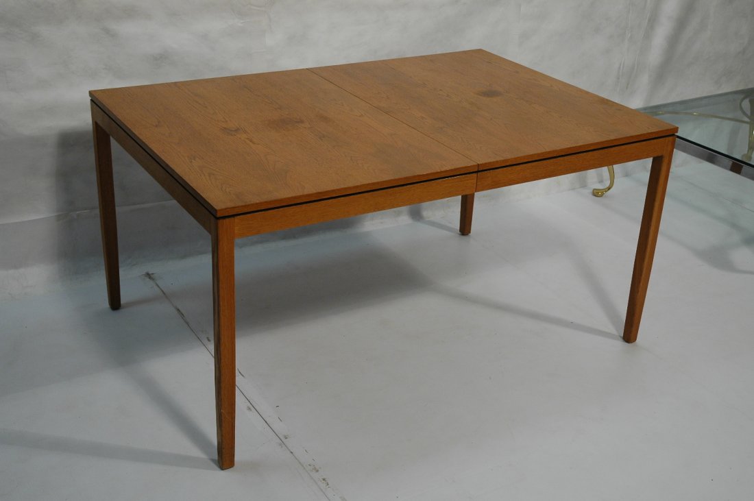 Florence Knoll Dining Table. Labeled. 26.5 inch: Florence Knoll Dining Table. Labeled. 26.5 inch leaf. Receipt from 1974.-- Dimensions: H: 28.5 inches: W: 56 inches: D: 38 inches ---
