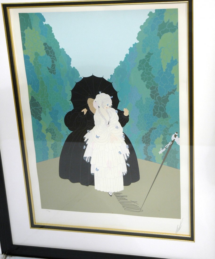 ERTE Signed Print.The Debutante Signed 241/300: ERTE Signed Print. "Ma Bien Aimee". The Debutante Signed 241/300. -- Dimensions: Image Size: H: 26 inches: W: 18.5 inches ---