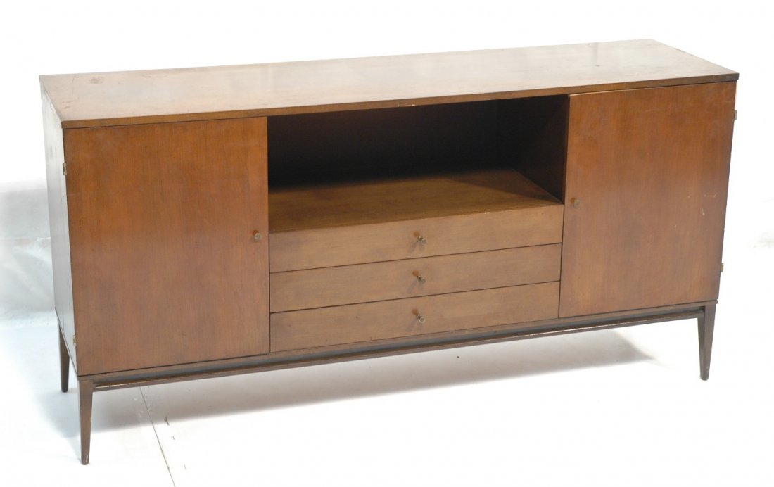 PAUL McCOBB Planner Group Sideboard Credenza. 2 d: PAUL McCOBB Planner Group Sideboard Credenza. 2 door, 3 drawer. Marked.-- Dimensions: H: 33 inches: W: 66 inches: D: 18.5 inches ---