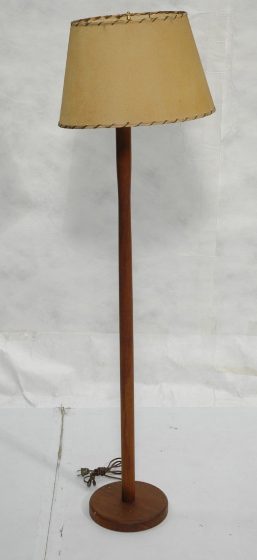 PHIL POWELL Style Floor Lamp. Walnut American Mod: PHIL POWELL Style Floor Lamp. Walnut American Modern. -- Dimensions: H: 54 inches ---