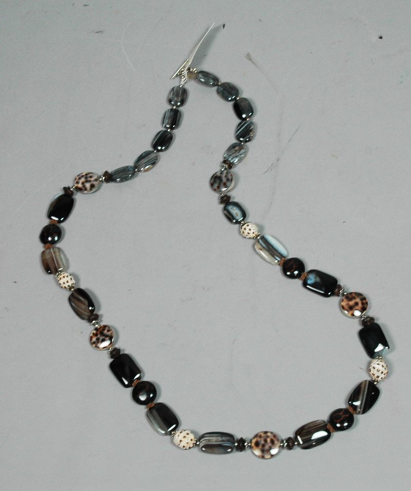 Amy Kahn Russell Necklace. Stone and shell beads.: Amy Kahn Russell Necklace. Stone and shell beads. New with tag. -- Dimensions: : L: 36 inches --- US Shipping charge: $7