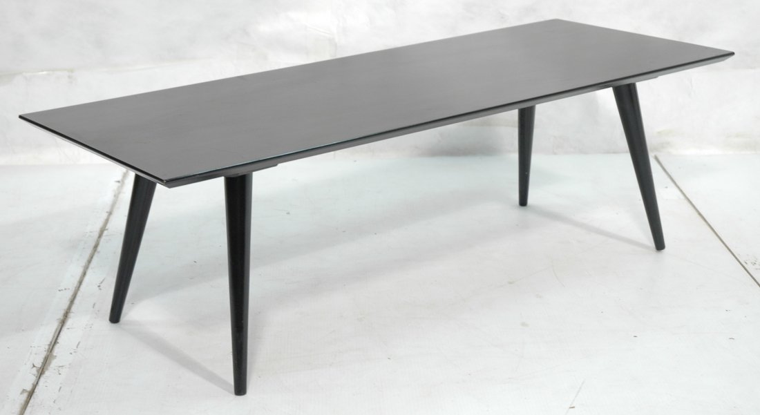 Paul McCobb Ebonized Coffee Cocktail Base. Planne: Paul McCobb Ebonized Coffee Cocktail Base. Planner Group. Angled Legs. Labeled.-- Dimensions: H: 15 inches: W: 48 inches: D: 18 inches ---