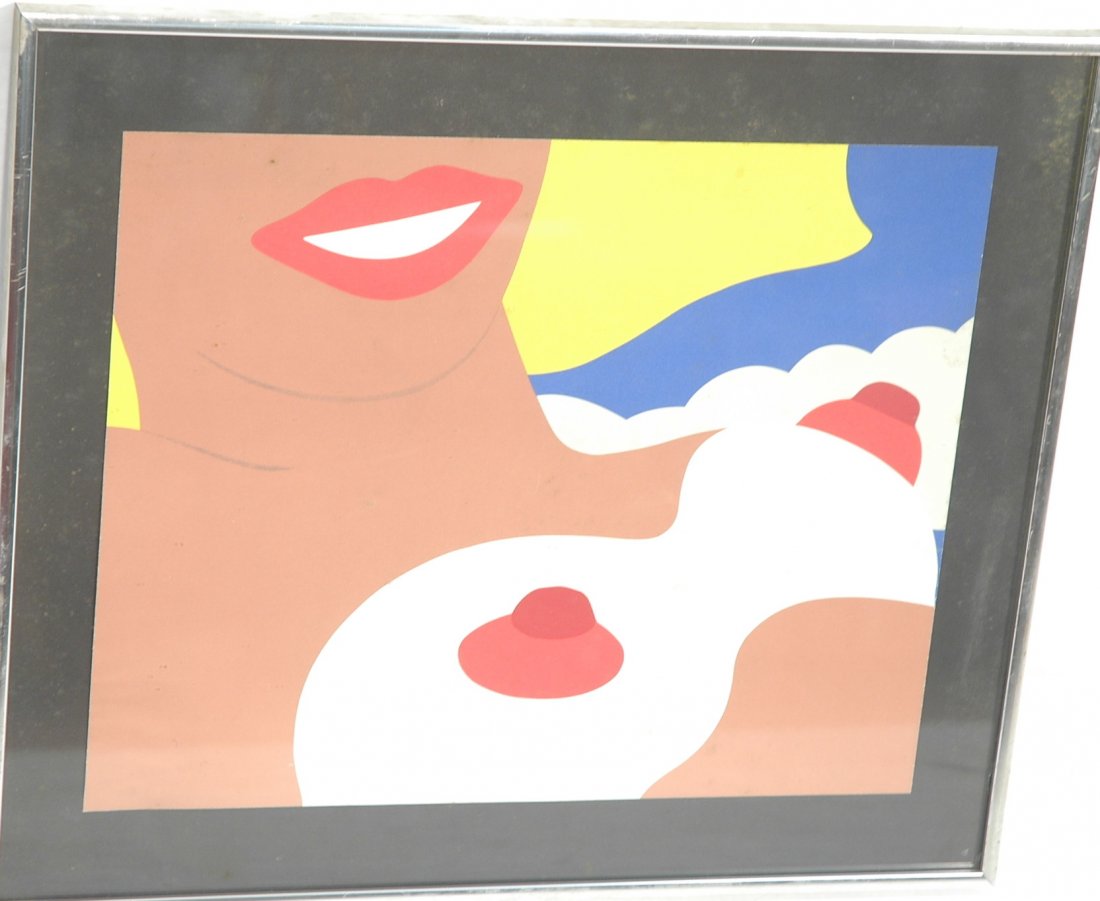 Tom Wesselmann Print of Nude. Colorful. Unsigned.: Tom Wesselmann Print of Nude. Colorful. Unsigned.-- Dimensions: Image Size: H: 13.75 inches: W: 17.25 inches ---