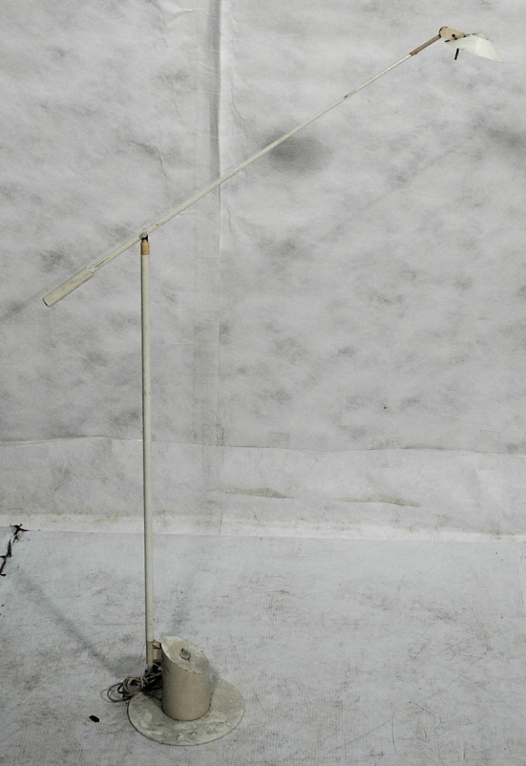 Robert SONNEMAN Kovacs 89 White Floor lamp. Count: Robert SONNEMAN Kovacs 89 White Floor lamp. Counter balance.-- Dimensions: H: 57 inches: W: 38 inches: D: 10 inches ---