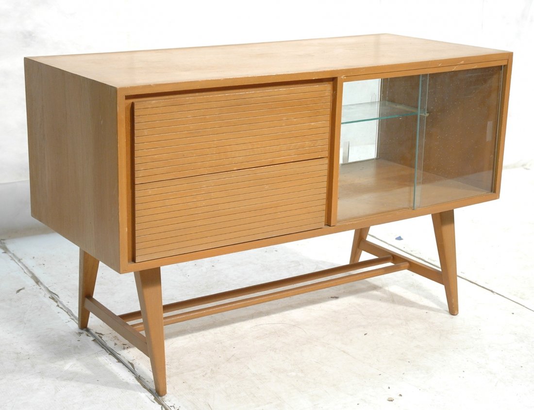EDWARD WORMLEY Blond Credenza. Drexel. Opens on both si: EDWARD WORMLEY for DREXEL American Modern Blond Credenza. Opens on both sides.-- Dimensions: H: 30 inches: W: 48 inches: D: 20.75 inches ---