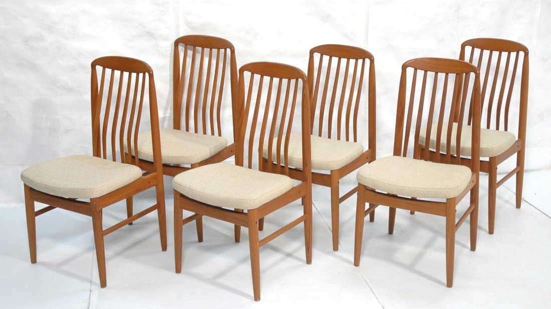 Set Of 6 Benny Linden Design Teak Dining Chairs