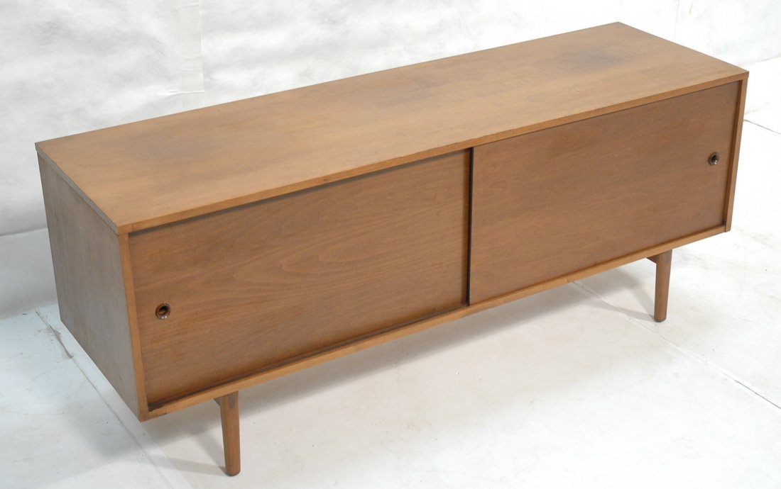 Paul McCOBB Two Sliding Door Cabinet Credenza. No: Paul McCOBB Two Sliding Door Cabinet Credenza. Not marked.-- Dimensions: H: 24 inches: D: 18 inches: L: 60 inches ---