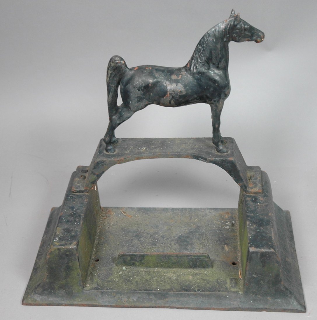 Heavy Iron Figural Horse Boot Scrape Scraper.: Heavy Iron Figural Horse Boot Scrape Scraper. -- Dimensions: H: 14.5 inches: W: 15 inches: D: 9 inches ---