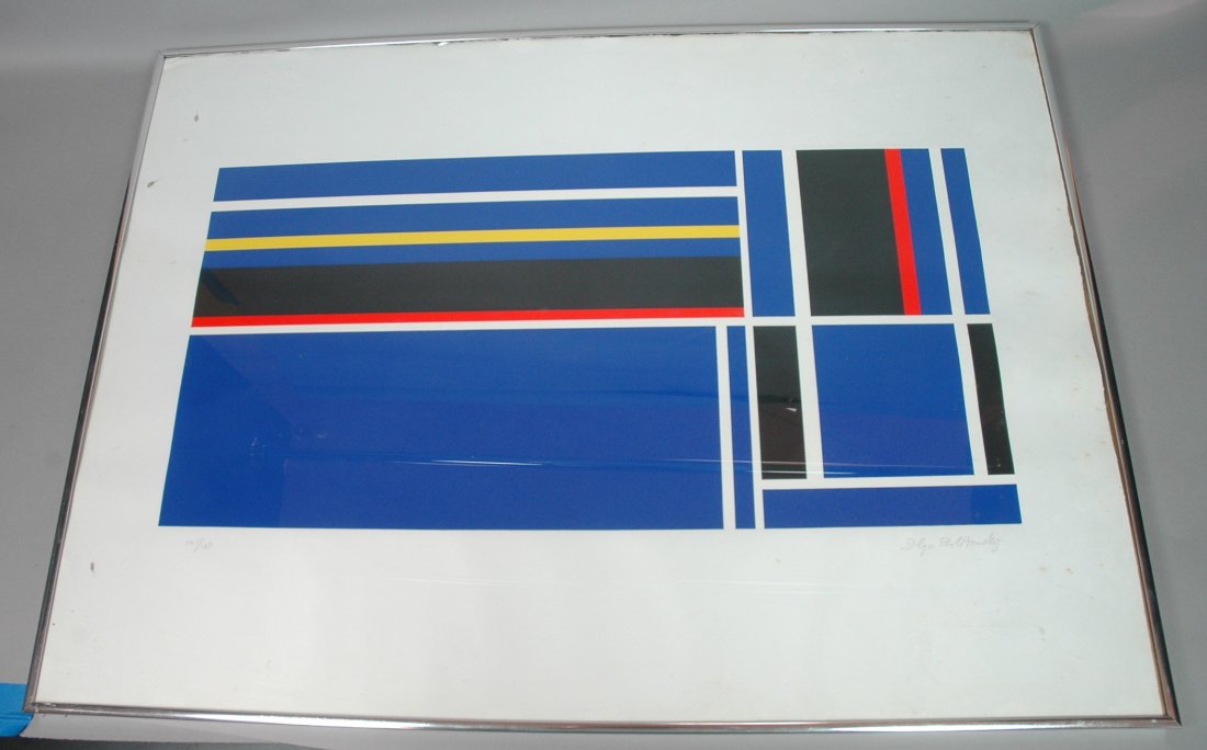 ILYA BOLOTOWSKY Primary Color Modernist Silkscree: ILYA BOLOTOWSKY Primary Color Modernist Silkscreen. Pencil Signed. 145/150. -- Dimensions: H: 21.5 inches: W: 29.5 inches ---