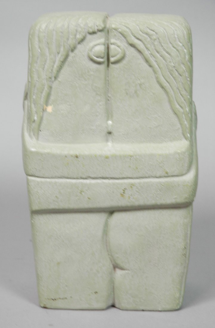 Constantin Brancusi Sculpture. The Kiss. Composit: Constantin Brancusi Sculpture. The Kiss. Composition. ARS PMA ALVA. Partial label-- Dimensions: H: 9.25 inches: W: 5.25 inches: D: 3.75 inches --- US Shipping charge: $20