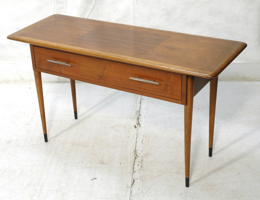 LANE Console Table. Metal Pulls. Dovetailed detai: LANE Console Table. Metal Pulls. Dovetailed details. Capped feet. Marked.-- Dimensions: H: 26 inches: W: 46 inches: D: 17 inches ---