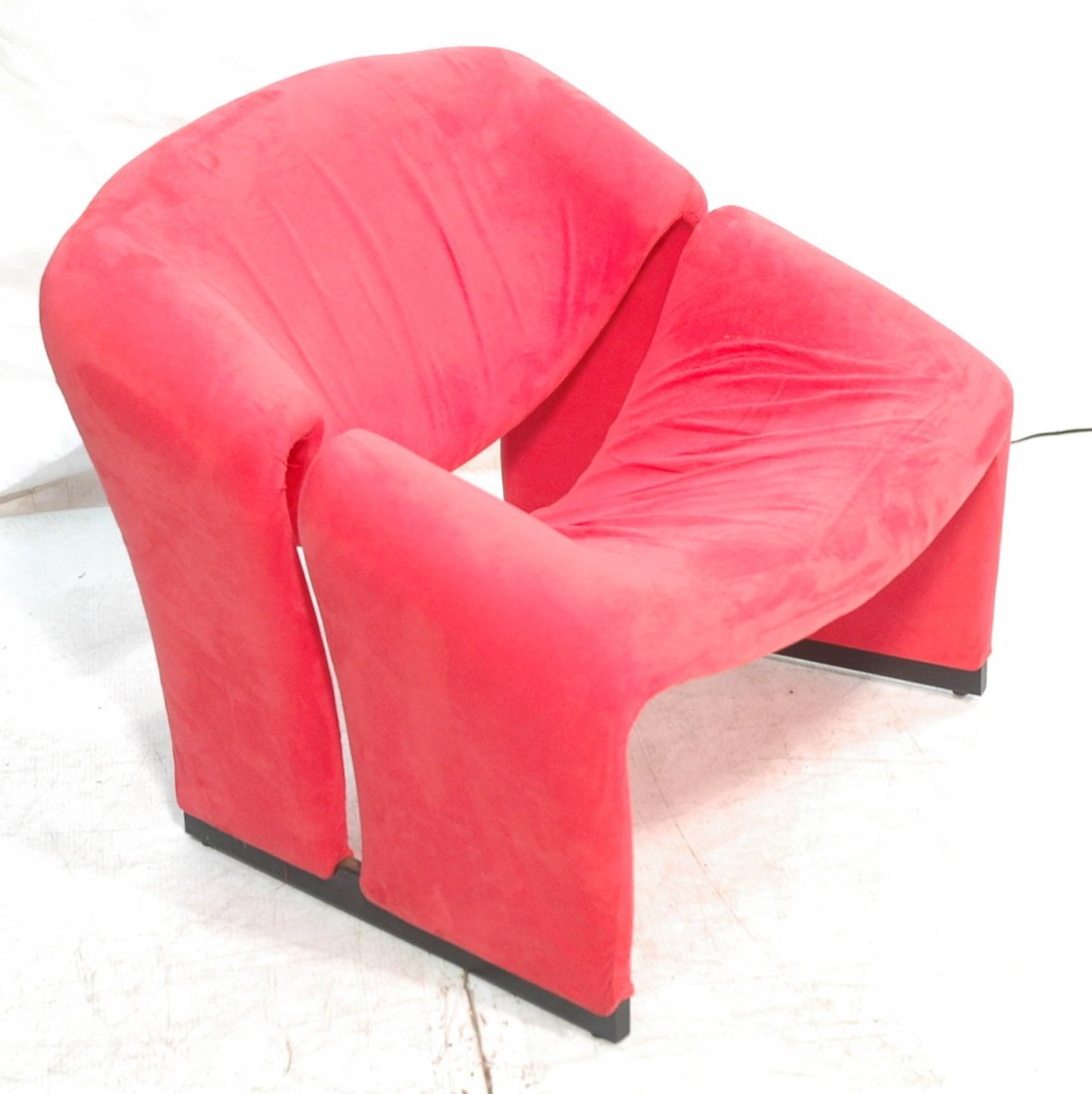 PIERRE PAULIN Pink Ribbon Chair.: PIERRE PAULIN Pink Ribbon Chair. -- Dimensions: H: 26 inches: W: 29.5 inches: D: 26.5 inches ---