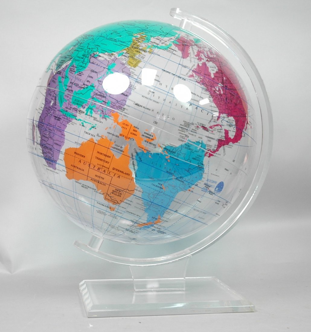 Spherical Concepts Lucite Acrylic World Globe on
