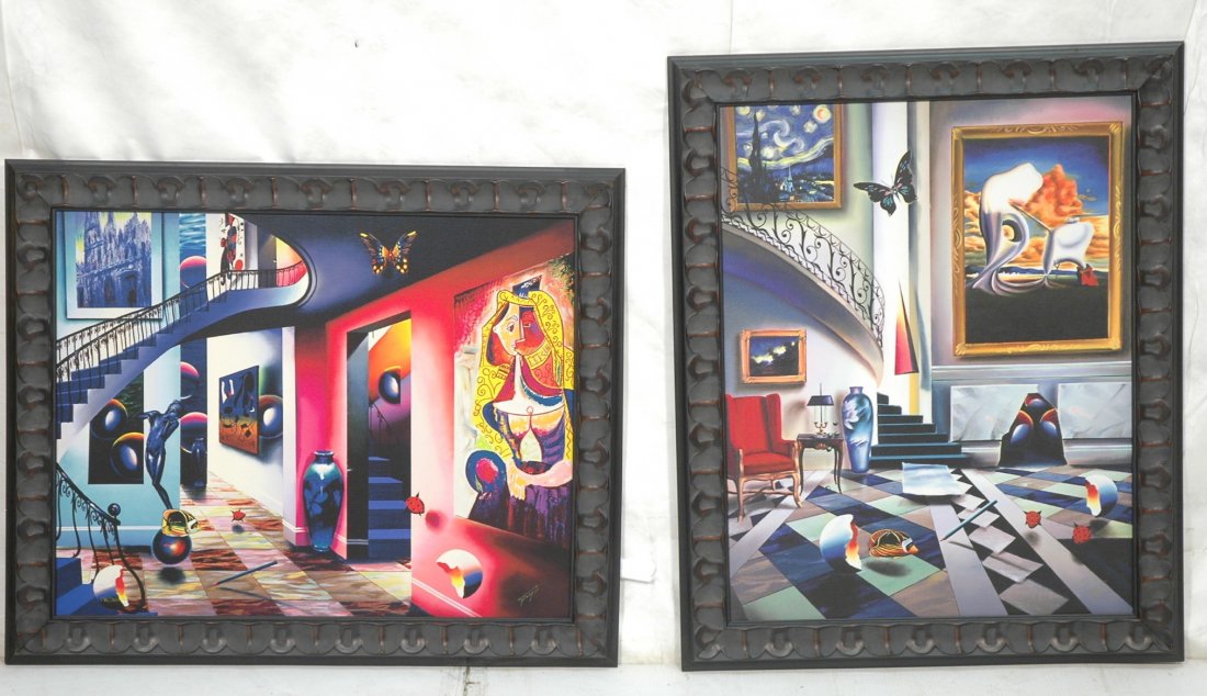 2pcs FERJO Giclee Prints. Brazilian artist, Ferna: 2pcs FERJO Giclee Prints. Brazilian artist, Fernando De Jesus Oliviera. 1). "Picasso Lovers" 146/350. 2). "Winter Fantasy" 214/350. -- Dimensions: Image Size: H: 31 inches: W: 24 inches ---