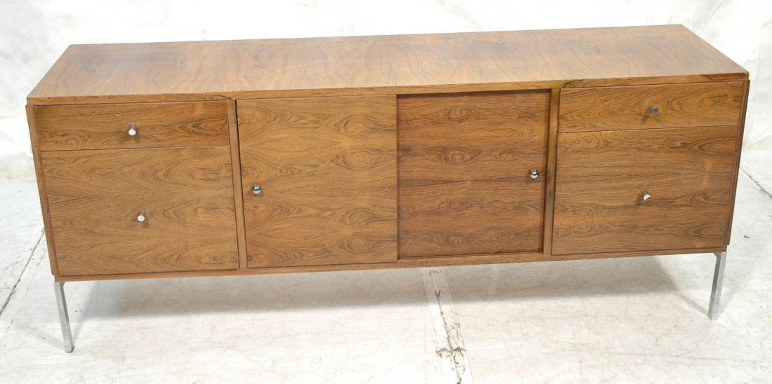 VITRE Pale Rosewood Danish Modern Credenza Sidebo: VITRE Pale Rosewood Danish Modern Credenza Sideboard. Chrome legs & hardware. Marked.-- Dimensions: H: 27.5 inches: W: 69 inches: D: 20 inches ---