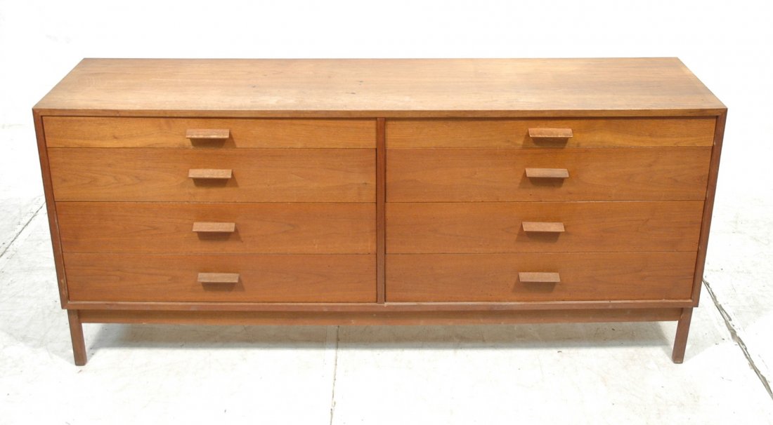 American Modern JENS RISOM 8 Drawer Dresser Chest: American Modern JENS RISOM 8 Drawer Dresser Chest credenza. Square wood legs. Wood pulls.-- Dimensions: H: 31.75 inches: W: 71 inches: D: 18 inches ---