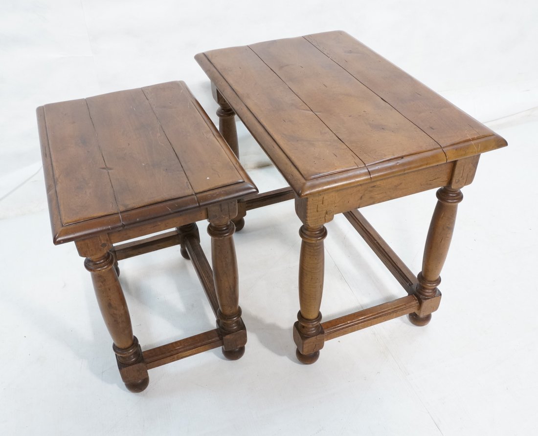 Country French Style Nesting Tables.: Country French Style Nesting Tables. -- Dimensions: H: 22.5 inches: W: 26 inches: D: 17 inches ---
