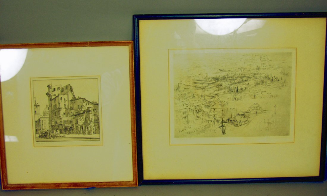 Two Italian Rome Engravings. "Temple of Baal". Bo: Two Italian Rome Engravings. "Temple of Baal". Both signed. -- Dimensions: H: 9 inches: W: 12 inches ---