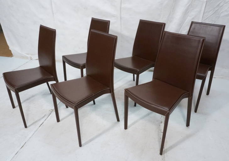 Set 6 CALLIGARIS Italian Leather Dining Chairs. D Aug 05, 2014