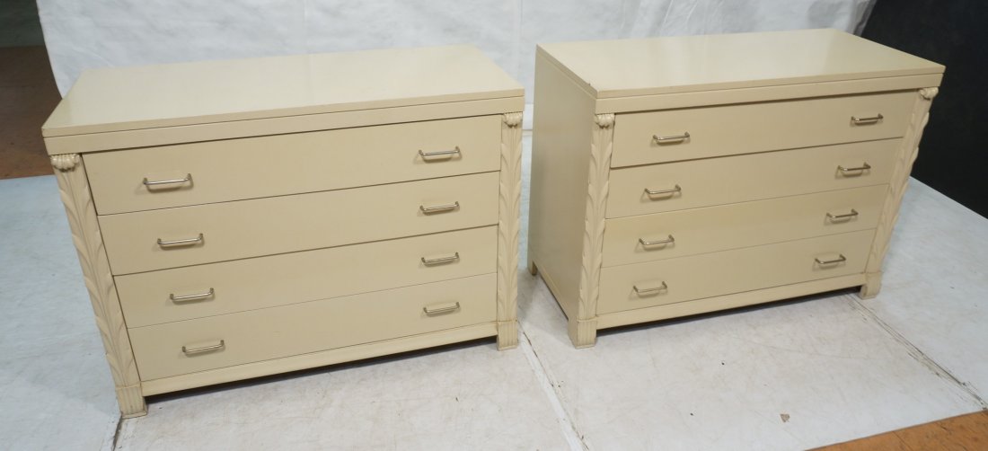 Pr BOGERT Furniture Regency Credenza Dresser Cabi: Pr BOGERT Furniture Regency Credenza Dresser Cabinet. Paneled drawers with brass pulls. Fancy feet. Marked.-- Dimensions: H: 34.25 inches: W: 46 inches: D: 20.5 inches ---