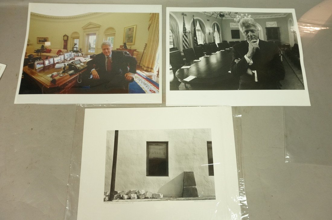 3pc ARNOLD NEWMAN Photographs. Two Pixs of BILL: 3pc ARNOLD NEWMAN Photographs. Two Pixs of BILL CLINTON. (William Clinton). Walpole & Window, 1940-41; Signed. All have Gallery Stamp-- Dimensions: Image Size: H: 8.75 inches: W: 13 inches --- US Ship