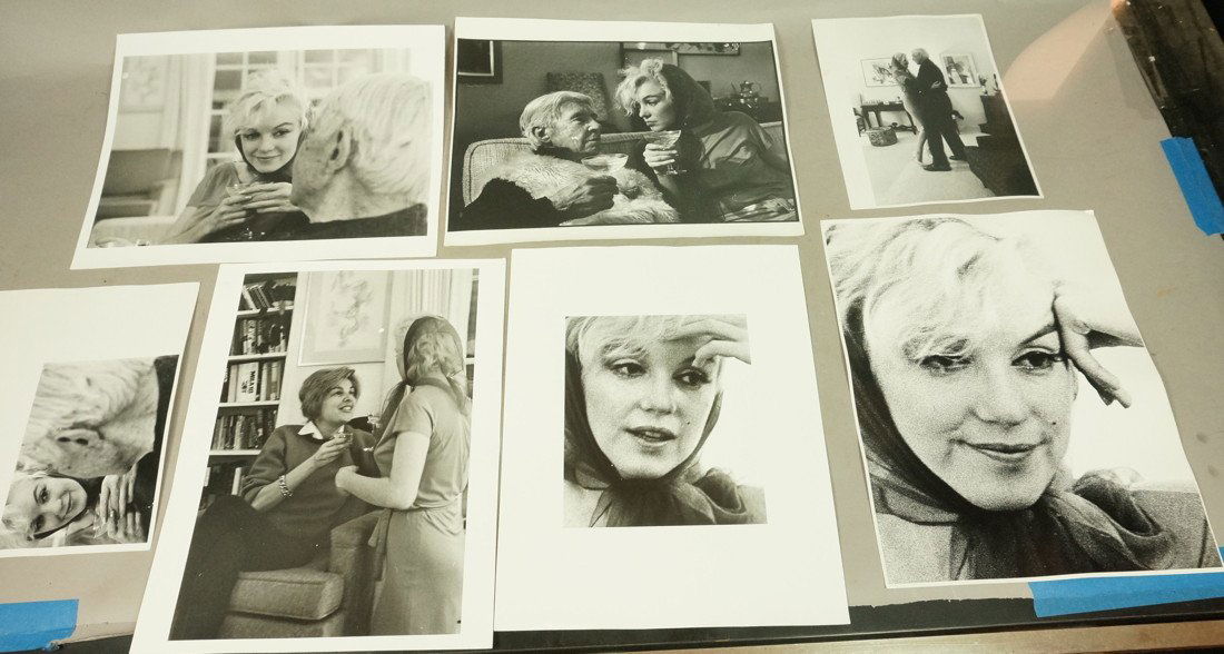 7pc ARNOLD NEWMAN Photographs. Mostly of MARILYN: 7pc ARNOLD NEWMAN Photographs. Mostly of MARILYN MONROE. Some Carl Sandburg. Two have Gallery Stamp. Not signed. -- Dimensions: Image Size: H: 9 inches: W: 13.25 inches --- US Shipping charge: $20